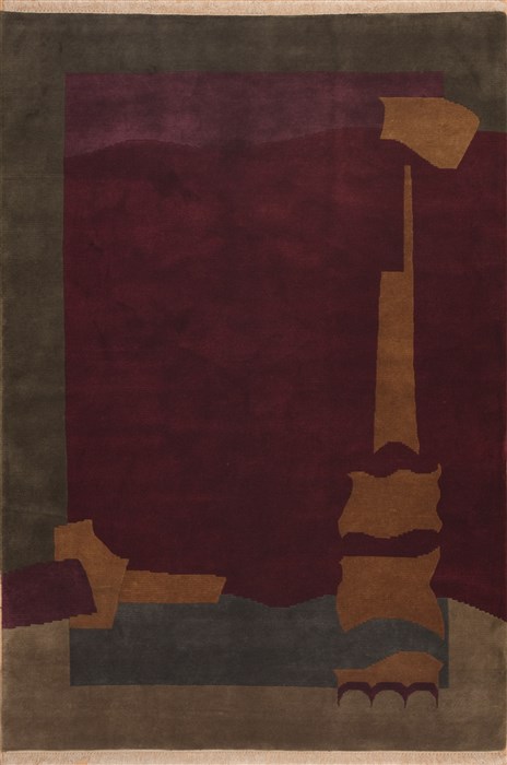 Indo-Nepal Red Hand Knotted 60 X 90 Area Rug 100-11855 Image 0
