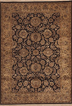 Jaipur Black Hand Knotted 6'0" X 9'0"  Area Rug 100-11868