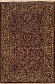 Jaipur Red Hand Knotted 6'0" X 9'0"  Area Rug 100-11870