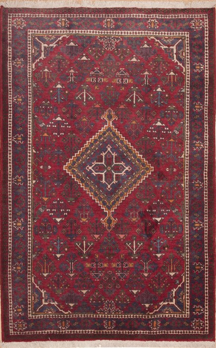 Bakhtiar Red Hand Knotted 47 X 71 Area Rug 100-11874 Image 0