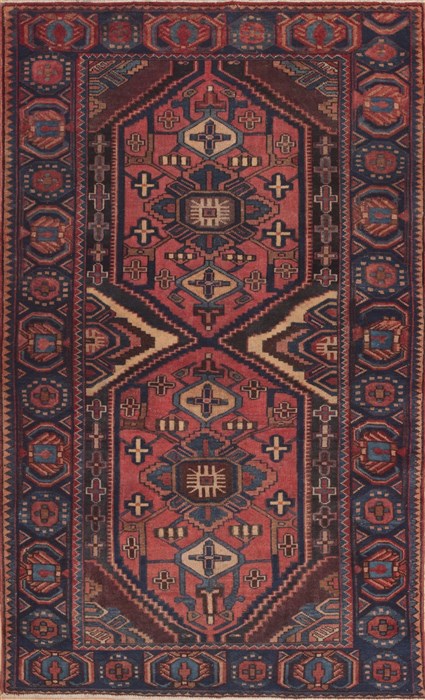 Hamedan Red Hand Knotted 44 X 73  Area Rug 100-11875 Image 0