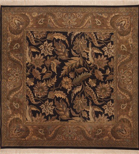 Jaipur Green Square Hand Knotted 60 X 60  Area Rug 100-11876 Image 0