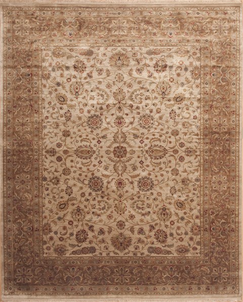 Jaipur Beige Hand Knotted 80 X 911 Area Rug 100-11890 Image 0