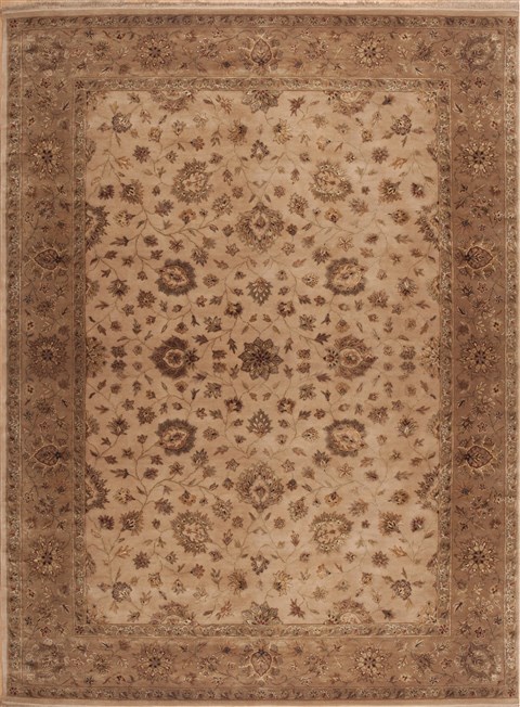Jaipur Beige Hand Knotted 92 X 123 Area Rug 100-11892 Image 0
