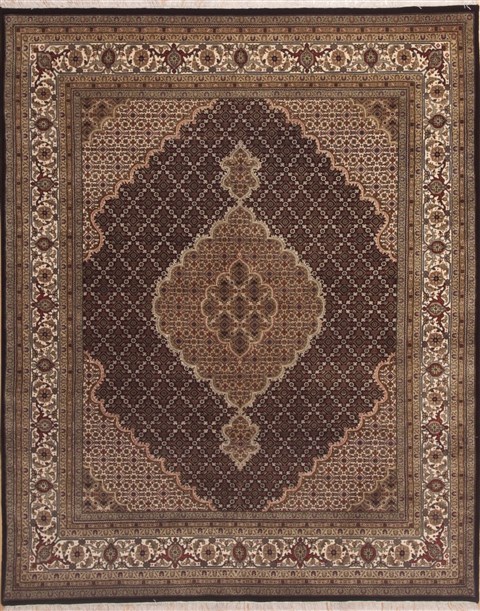 Mahi Green Square Hand Knotted 66 X 81  Area Rug 100-11894 Image 0