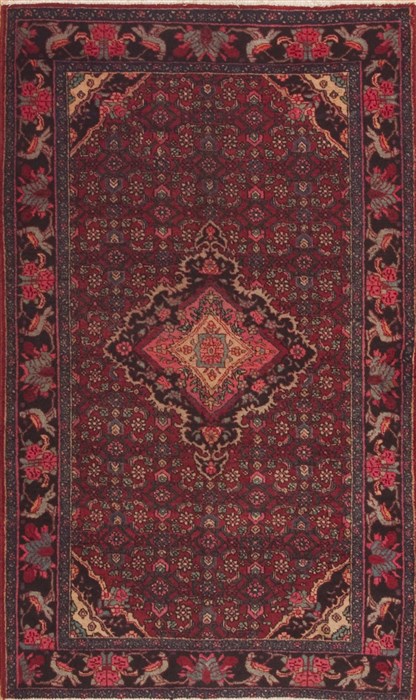 Khan Mohammadi Red Hand Knotted 43 X 73  Area Rug 100-11908 Image 0