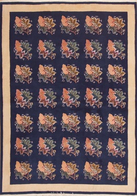 Kashmir Blue Hand Knotted 55 X 76  Area Rug 100-11911 Image 0