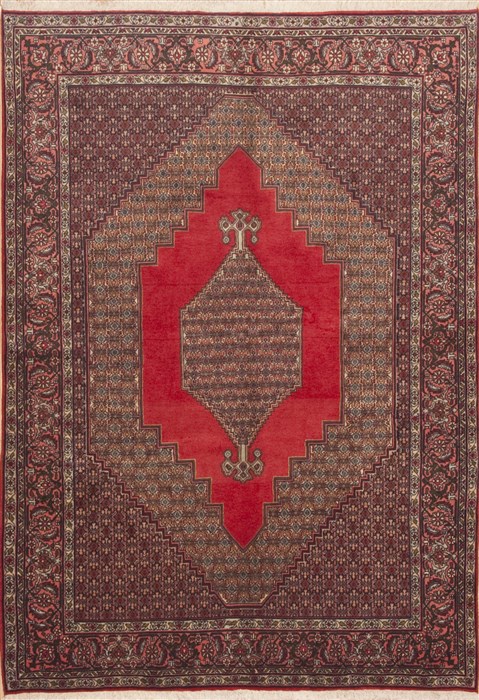 Sanandaj Green Hand Knotted 55 X 711 Area Rug 100-11913 Image 0