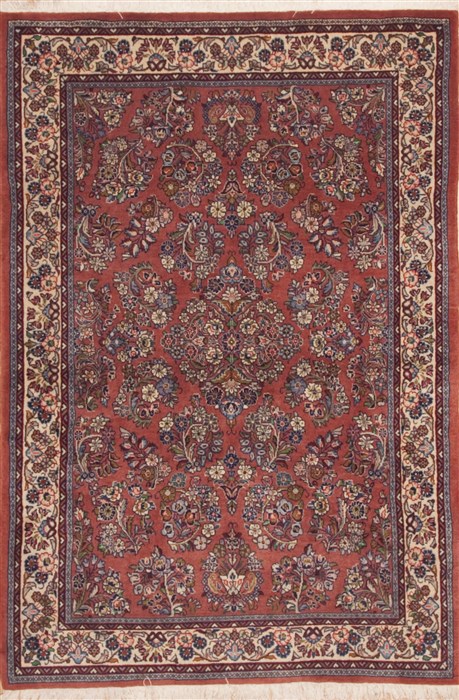 Sarouk Red Hand Knotted 48 X 611 Area Rug 100-11928 Image 0