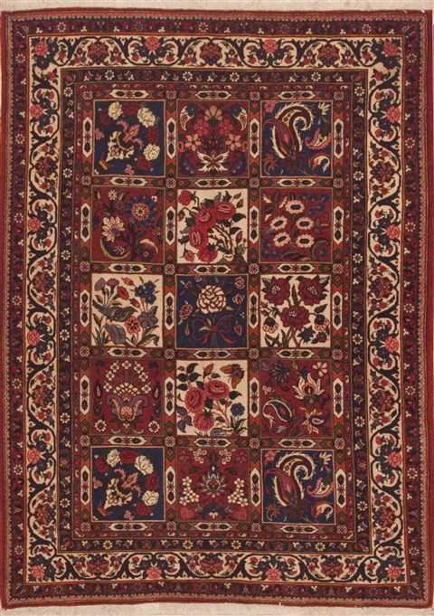 Bakhtiar Red Hand Knotted 48 X 65  Area Rug 100-11931 Image 0