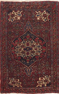 Bidjar Red Hand Knotted 2'3" X 3'11"  Area Rug 100-11934