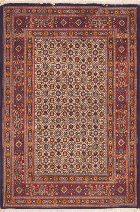 Mood Beige Hand Knotted 27 X 40  Area Rug 100-11938 Image 0