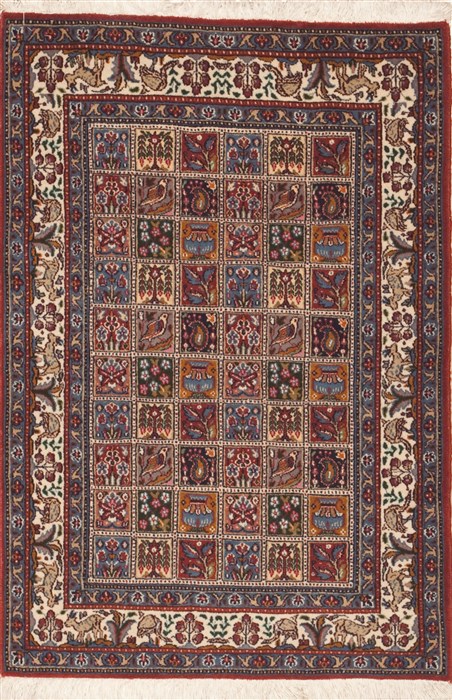 Qum Red Hand Knotted 26 X 39  Area Rug 100-11944 Image 0
