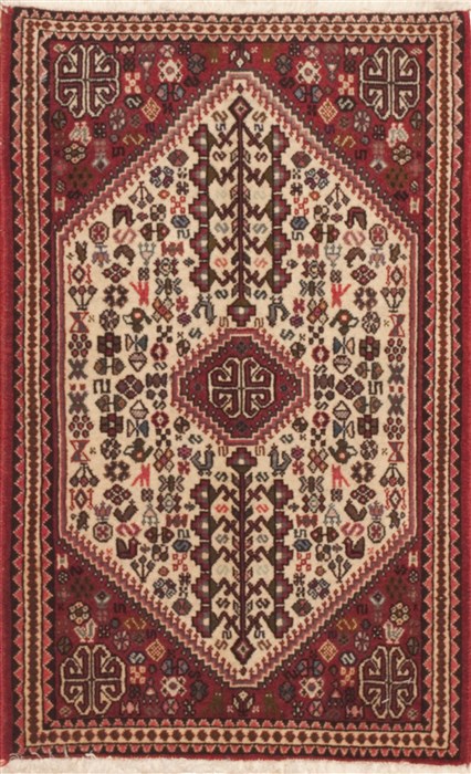 Abadeh Beige Hand Knotted 20 X 31  Area Rug 100-11951 Image 0