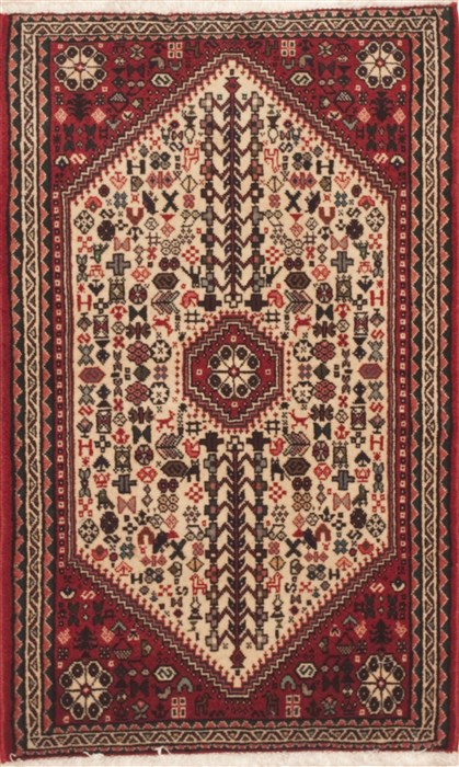 Abadeh Beige Hand Knotted 22 X 37 Area Rug 100-11956 Image 0