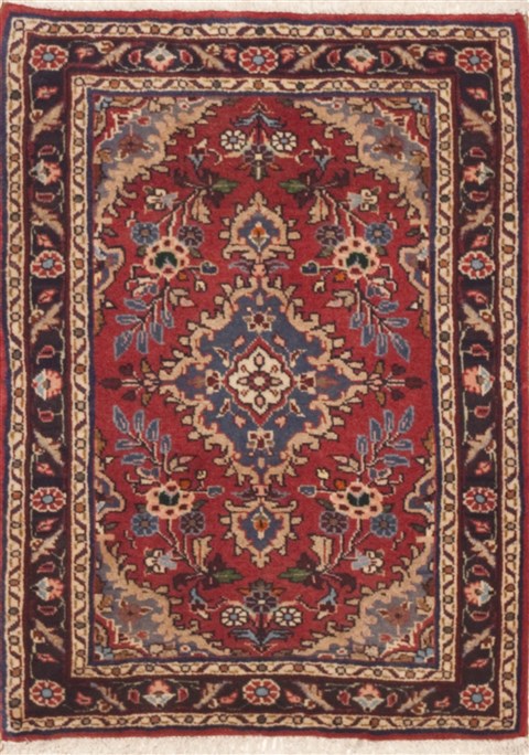 Hamedan Red Hand Knotted 23 X 30  Area Rug 100-11957 Image 0