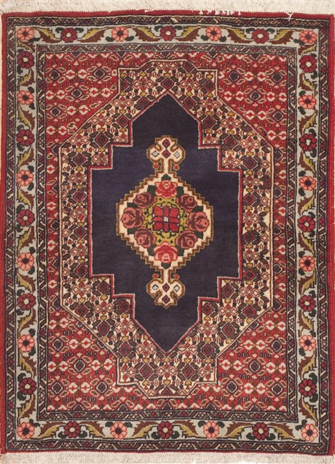 Sanandaj Red Hand Knotted 27 X 36  Area Rug 100-11960 Image 0