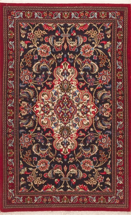 Qum Red Hand Knotted 26 X 43  Area Rug 100-11963 Image 0