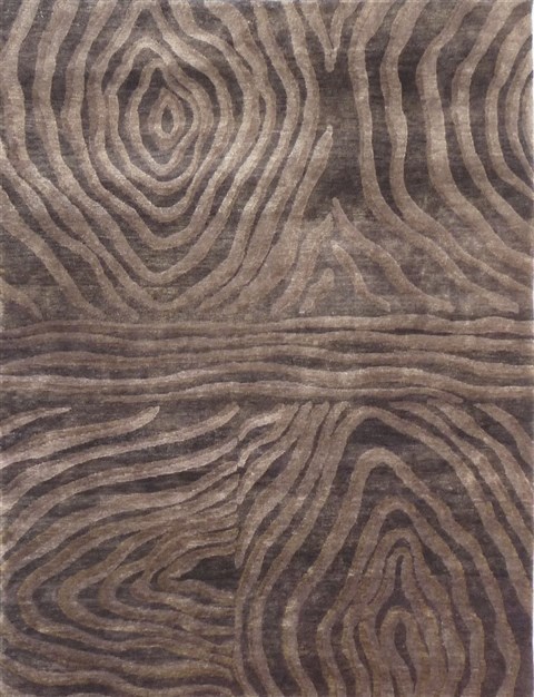 Modern Brown Hand Knotted 80 X 100 Area Rug 100-11971 Image 0