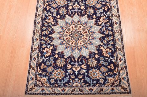 Nain Blue Runner Hand Knotted 26 X 96 Area Rug 100-11974 Image 10