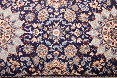 Nain Blue Runner Hand Knotted 26 X 96 Area Rug 100-11974 Image 9