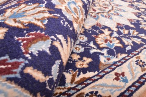 Nain Blue Runner Hand Knotted 26 X 96 Area Rug 100-11974 Image 5