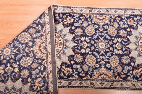Nain Blue Runner Hand Knotted 26 X 96 Area Rug 100-11974 Image 18