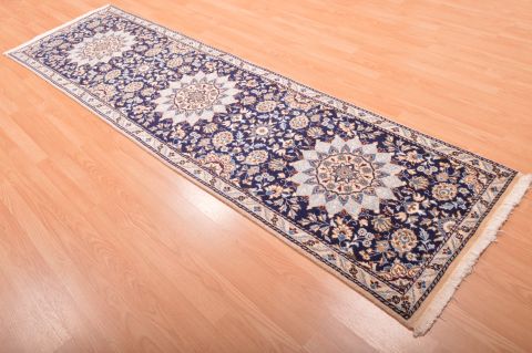 Nain Blue Runner Hand Knotted 26 X 96 Area Rug 100-11974 Image 15