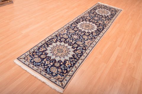Nain Blue Runner Hand Knotted 26 X 96 Area Rug 100-11974 Image 13
