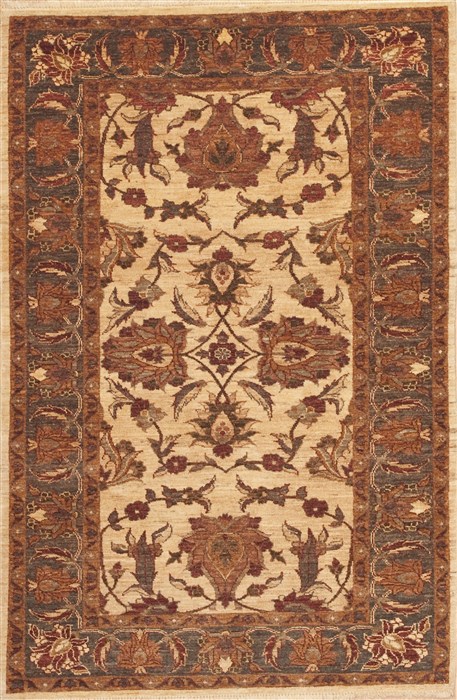 Pishavar Yellow Hand Knotted 42 X 64 Area Rug 100-11975 Image 0