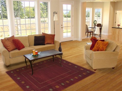 Gabbeh Red Hand Knotted 49 X 70 Area Rug 100-11979 Image 5