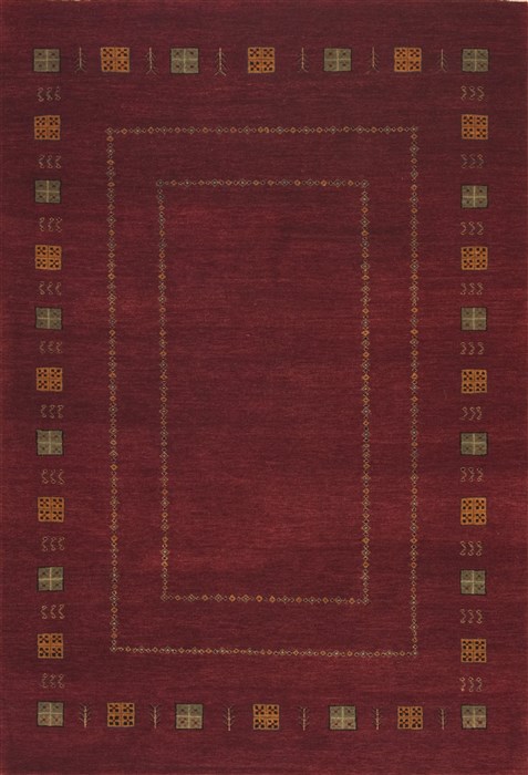 Gabbeh Red Hand Knotted 49 X 70 Area Rug 100-11979 Image 0