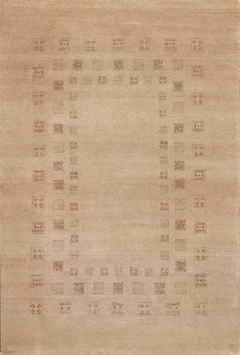 Gabbeh Beige Hand Knotted 48 X 69 Area Rug 100-11981 Image 0
