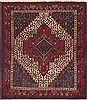 Sanandaj Red Square Hand Knotted 42 X 42  Area Rug 100-11986 Thumb 0