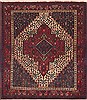 Sanandaj Red Square Hand Knotted 42 X 42  Area Rug 100-11986 Thumb 0