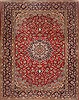 Najaf-abad Red Hand Knotted 108 X 133  Area Rug 100-11996 Thumb 0