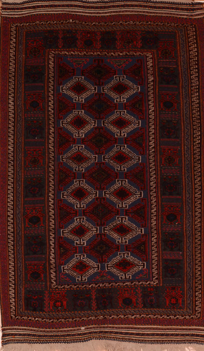 Kilim Red Hand Knotted 54 X 88 Area Rug 100-110004 Image 0