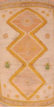 Zanjan Beige Hand Knotted 2'0" X 3'8"  Area Rug 100-110009