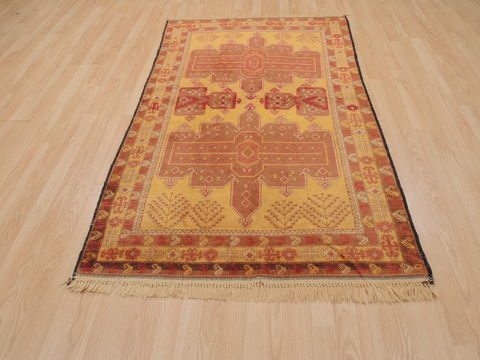 Baluch Yellow Hand Knotted 310 X 66 Area Rug 100-110010 Image 1