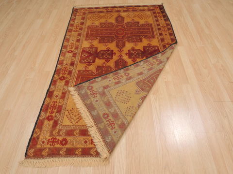 Baluch Yellow Hand Knotted 310 X 66 Area Rug 100-110010 Image 6