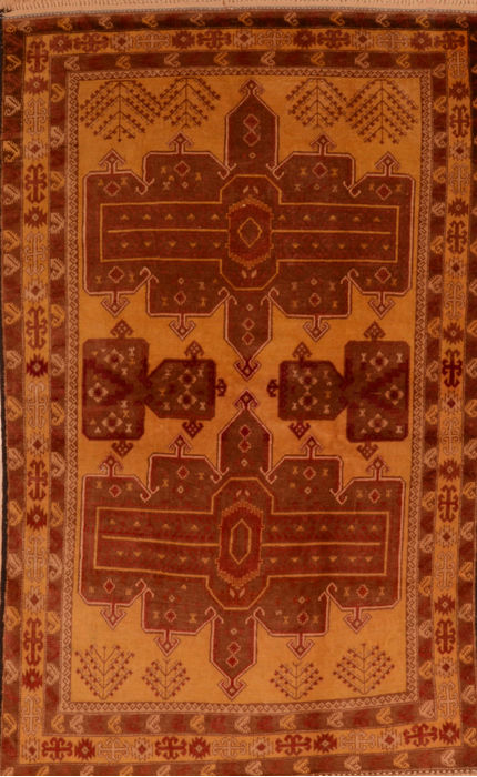 Baluch Yellow Hand Knotted 310 X 66 Area Rug 100-110010 Image 0