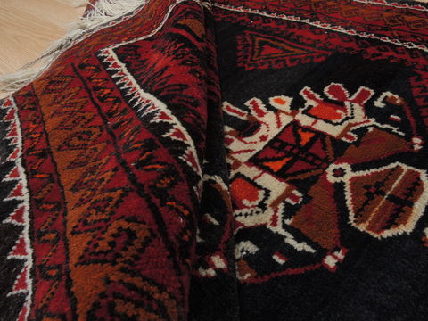 Baluch Black Hand Knotted 37 X 51 Area Rug 100-110011 Image 7