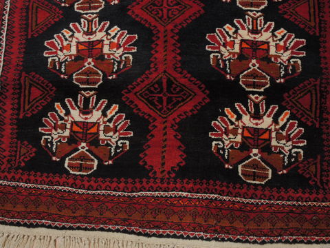 Baluch Black Hand Knotted 37 X 51 Area Rug 100-110011 Image 8