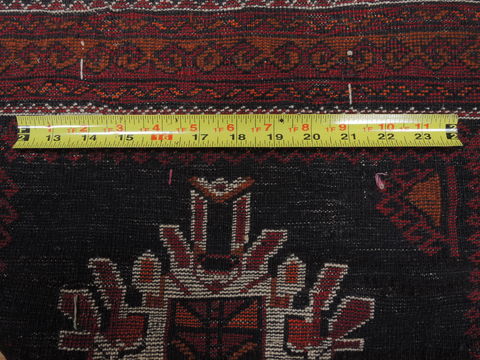 Baluch Black Hand Knotted 37 X 51 Area Rug 100-110011 Image 9