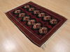 Baluch Black Hand Knotted 37 X 51 Area Rug 100-110011 Thumb 3