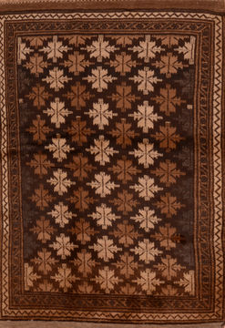 Baluch Brown Hand Knotted 4'4" X 6'7"  Area Rug 100-110012
