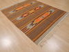 Kilim Brown Hand Knotted 54 X 611 Area Rug 100-110014 Thumb 3