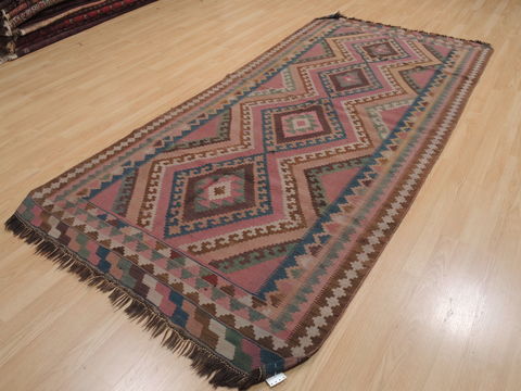 Kilim Red Runner Hand Knotted 46 X 93 Area Rug 100-110015 Image 2