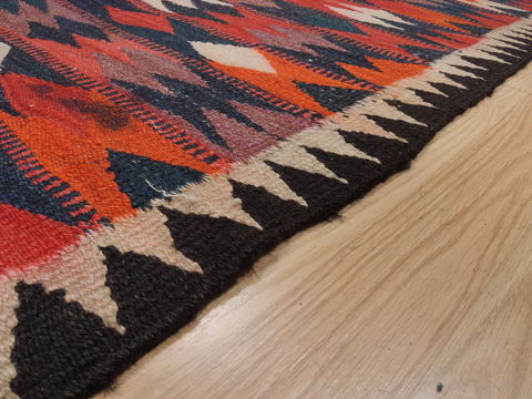 Kilim Red Runner Hand Knotted 410 X 101 Area Rug 100-110016 Image 5