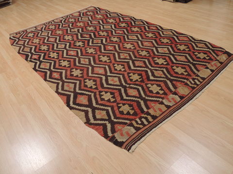 Kilim Brown Flat Woven 57 X 90 Area Rug 100-110023 Image 3